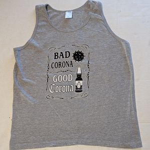 Bad Corona Good Corona Tank Gray L/XL